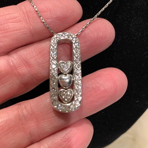 Beautiful Brighton Sliding Hearts Necklace 16" with 2" Extender - Picture 1 of 5